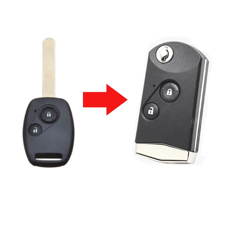 Модифицированный чехол для HONDA FIT ODYSSEY CRV FOB с 2 кнопками|key button|honda crv key shellcase for |