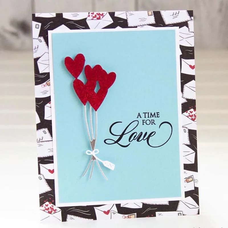 Металлические высекальные штампы love шарик в форме сердца valentine 2020 дюйма сделай