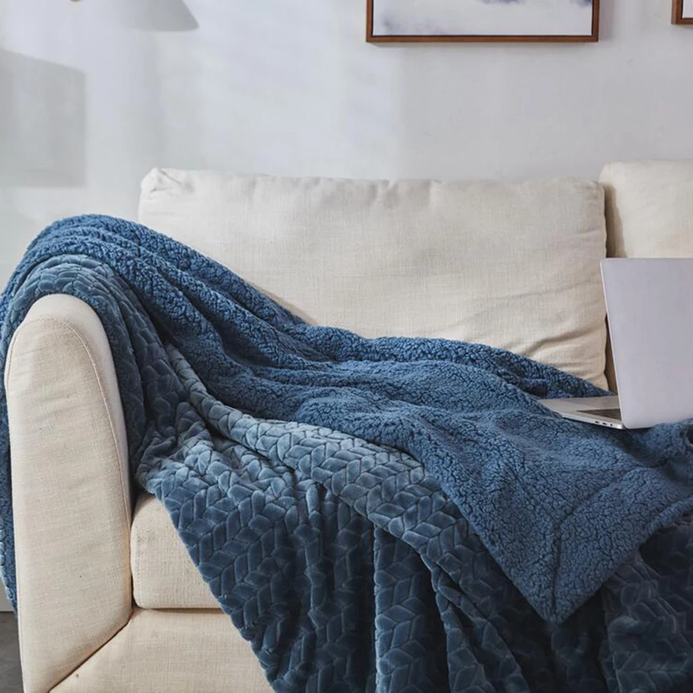 Новое поступление супер мягкое пушистое рельефное Флисовое одеяло из меха норки