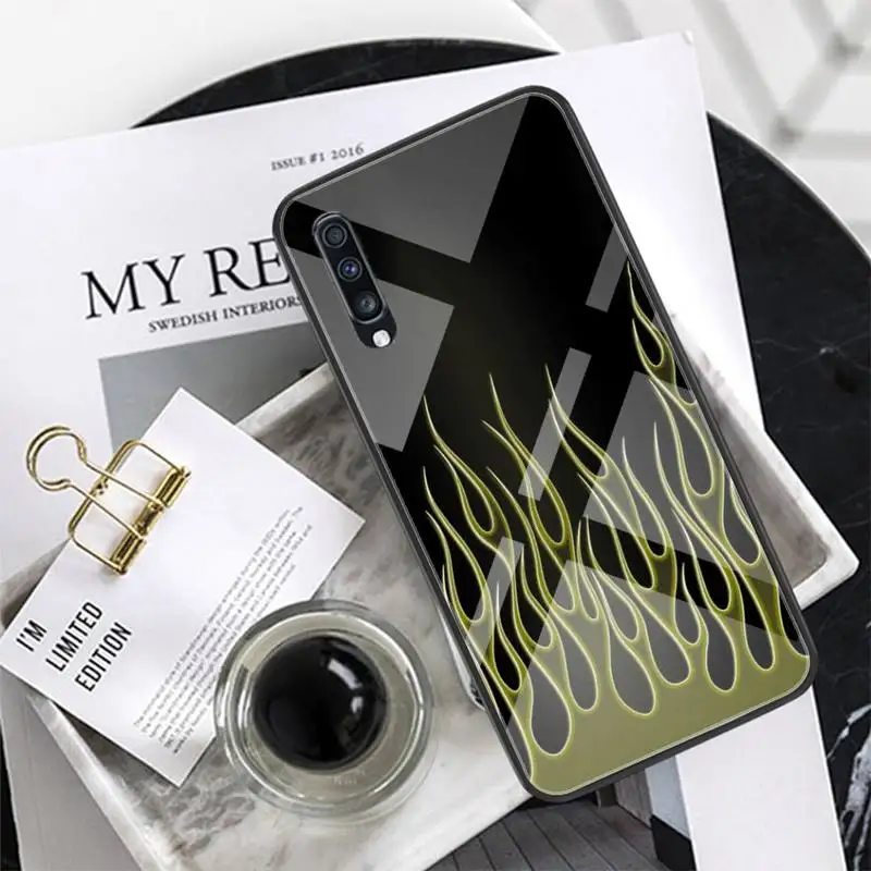 

Flame Glass Phone Case Back Shell For Xiaomi Redmi Note 7 5 4 6 6A Mi 8SE 8 6 Lite Mix 2 2s Note 3 Cover