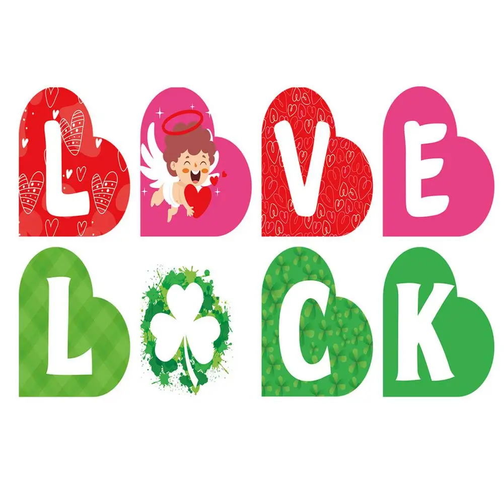 Деревянный Декоративный Настольный знак для Дня Святого Валентина 4 шт. ручная