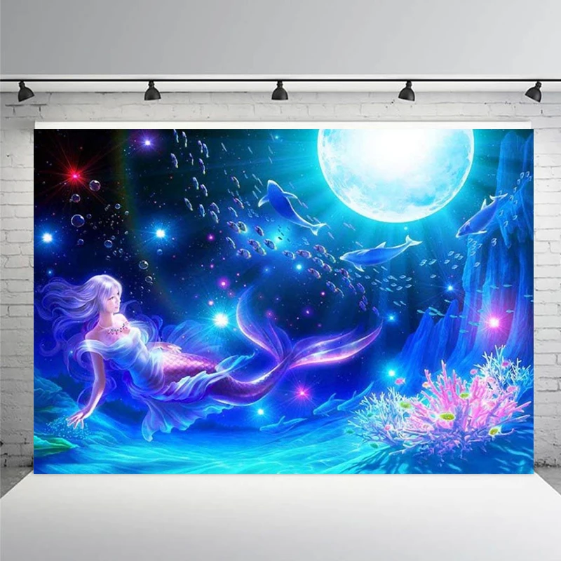 

Dreamy DIY Full Diamond Painting Mermaid Cross Stitch 5D Embroidery Diamond Mosaic Icon Underwater Girl Painting Home Decor Gift