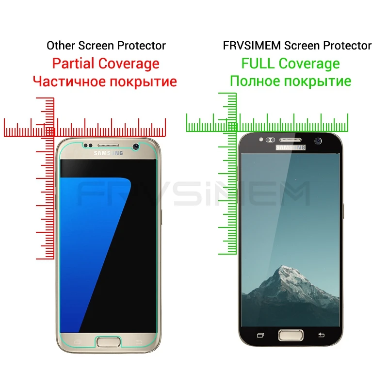 Пленка из закаленного стекла FRVSIMEM 9H с полным покрытием для Samsung Galaxy A3 A5 2016 2017 J2 J5