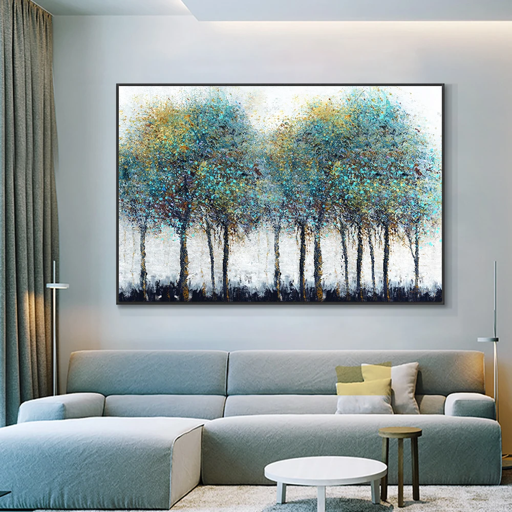 

Hand Painted Oil Painting on High Quality Handmade Canvas Modern Wall Art Abstract Flower Tree Landscape Modern Minimalist Livin