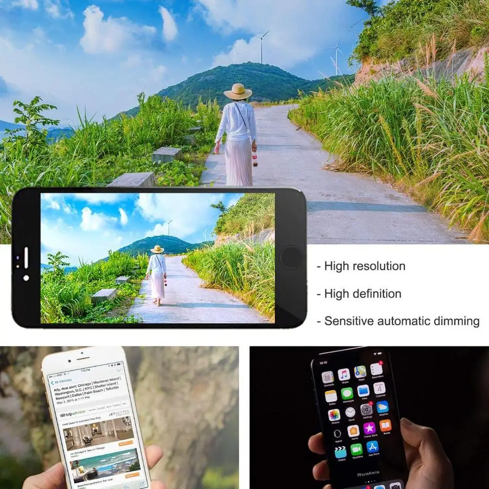 Без битых пикселей 100% протестированный сенсорный ЖК-дисплей для iPhone 7 Plus ЖК-экран