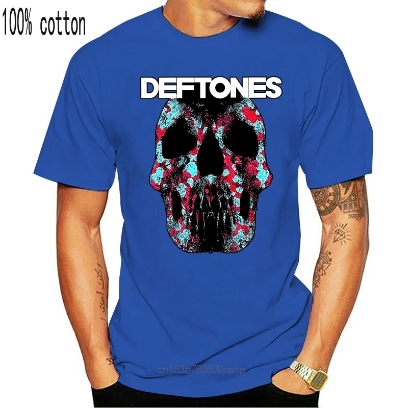 

New Short Sleeves 2021 Fashion T Shirt Men Clothing Deftones Minerva Rose Skull T Shirt 033270