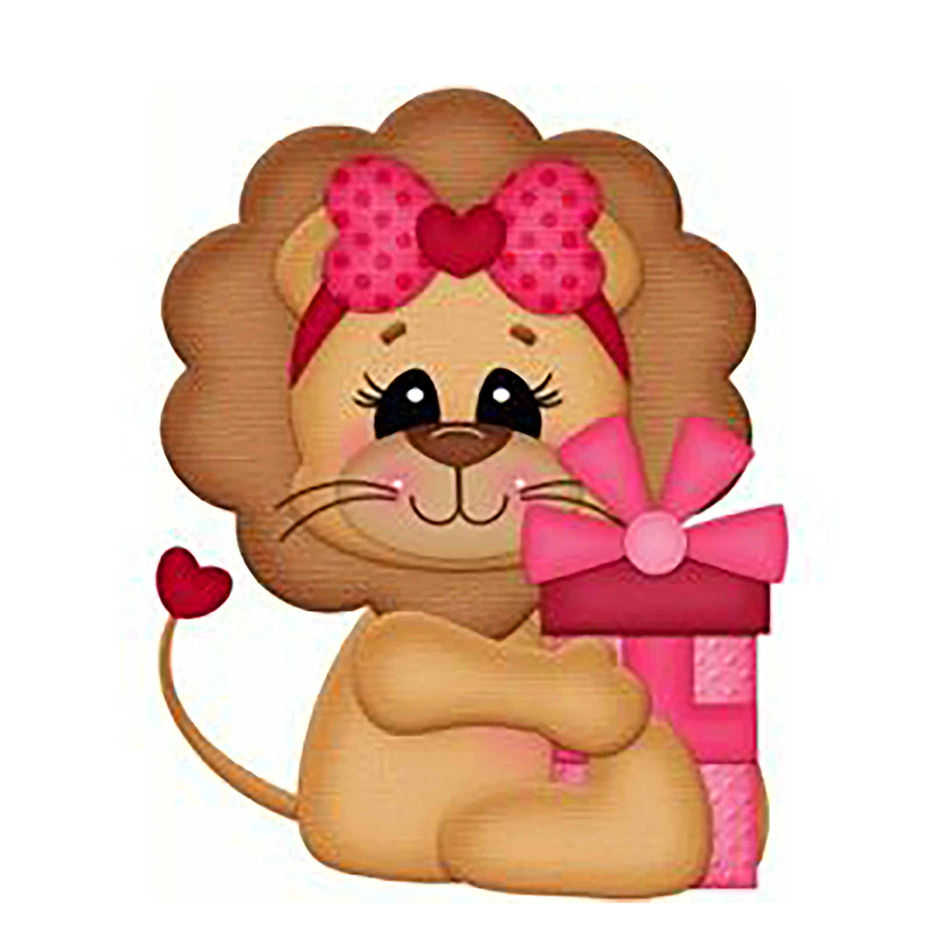 Лев девочка с бантом Подарочная коробка металлические Вырубные штампы день