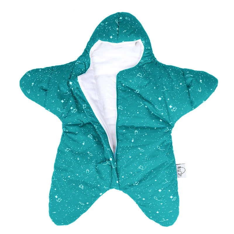 Saco de dormir de algod&oacute;n para beb&eacute;s y ni&ntilde;os, saco de dormir port&aacute;til con cremallera, c&aacute;lido, estrella de mar, 7-12m-3
