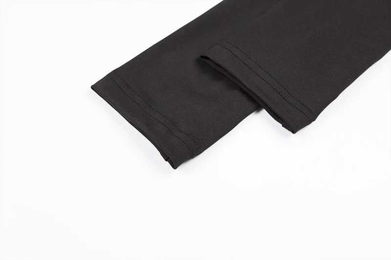 Летняя и осенняя Женская Сексуальная черная футболка с вырезами пуговицами