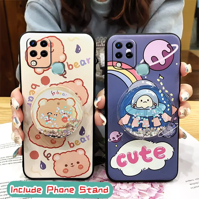 anti dust new arrival phone case for infinix x689x689chot 10shot 10t silicone foothold free global shipping