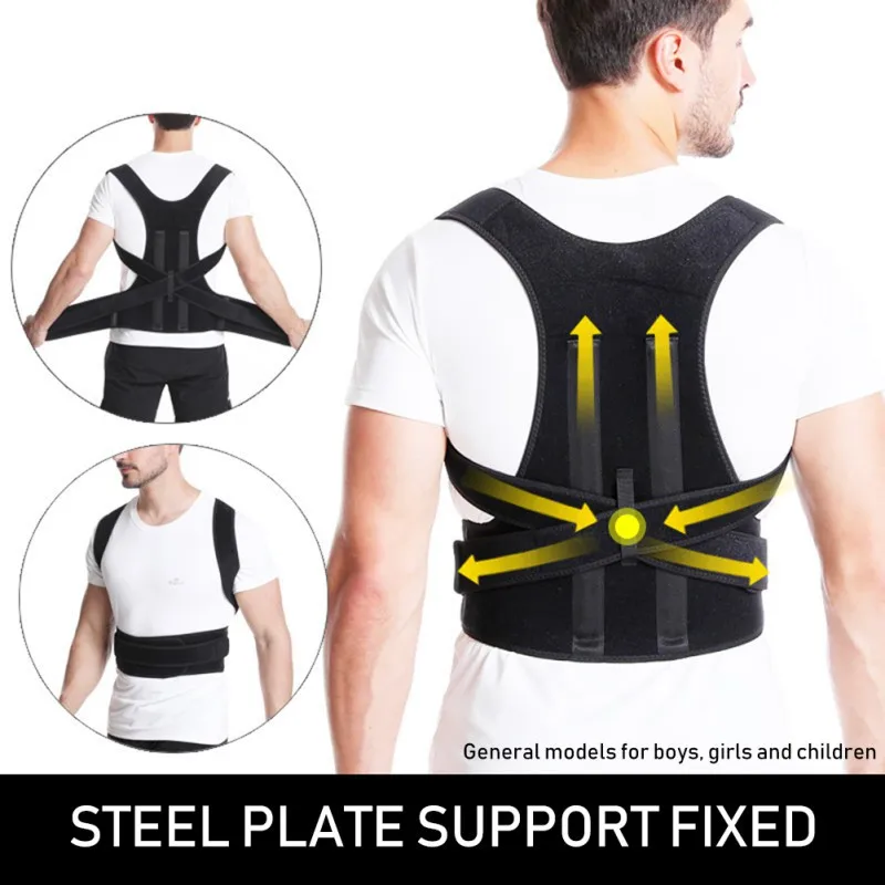 

2021 Posture Corrector Neoprene Back Corset Lumbar Brace Straightener Shoulder Back Belt Spine Support Pain Relief for Men Women