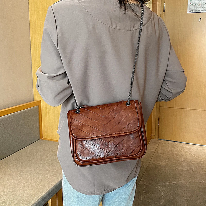 

2021 Women Bags Summer Retro PU Crossbody Bag Fashion Shoulder Bag Western Style Purses And Handbag For Women Travel Handbags