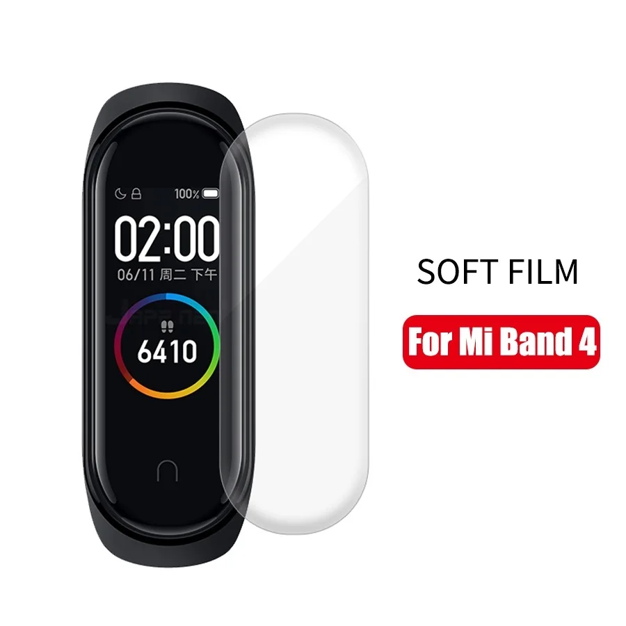Для Mi Band 4 защитная пленка для экрана аксессуары смарт браслета полноэкранная