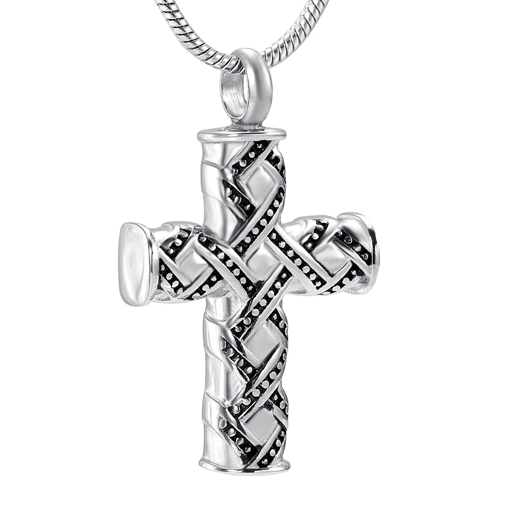 

IJD9929 прямоугольный крест для кремации из нержавеющей стали для золы ожерелье для урны памятный Сувенир Кулон Ювелирные изделия