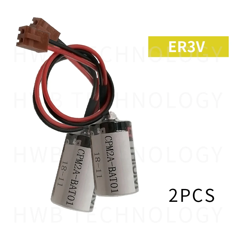 2шт 100% оригинальные новые батареи ER3V JZSP BA01 для OMRON CPM2A BAT01 3.6В 1A PLC с вилкой