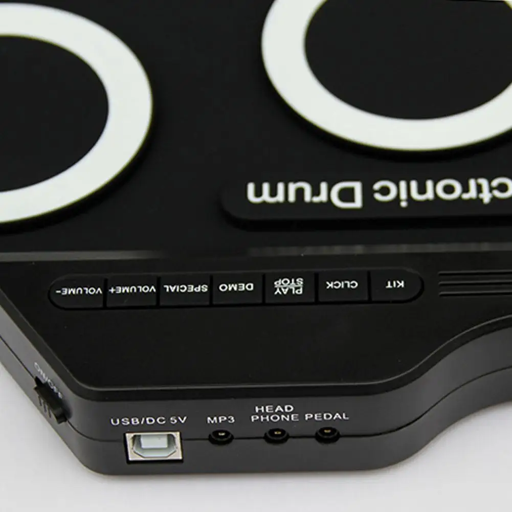 

Portable Electronic Drum Digital USB 7 Pads Roll up Drum Set Silicone Electric Drum Pad Kit with DrumSticks Foot Pedal