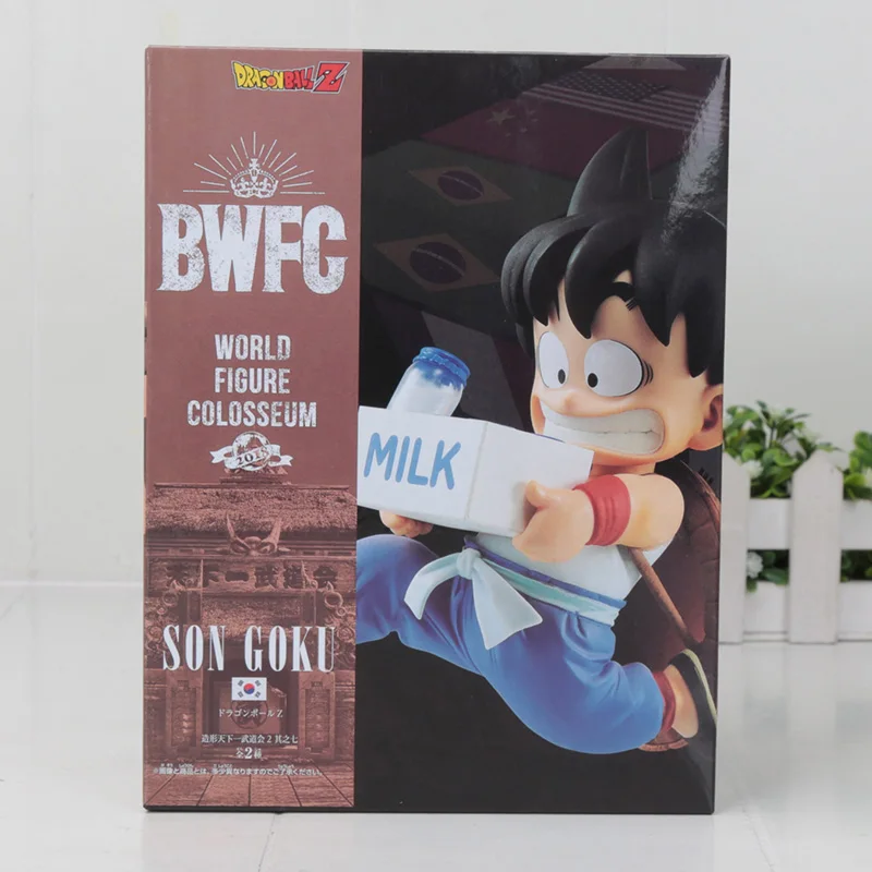 child goku with box BWFC Dragon Ball Супер Saiyan 3 Сон Гоку ультра инстинкт стволы клетки Фриза пикколо ПВХ Фигурки игрушки Dragon Ball Z - Цвет: child goku with box