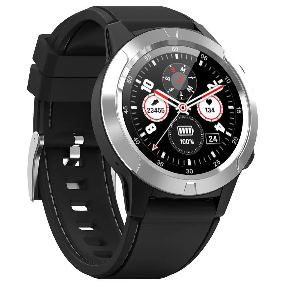 silver Makibes M4 умные часы для мужчин компас gps Smartwatch многоязычные IP67 водонепроницаемый монитор сердечного ритма часы напоминание о вызове сообщения - Цвет: silver