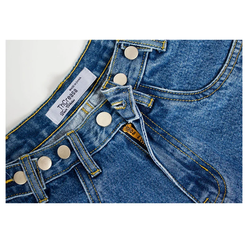 Новые летние женские джинсы с завышенной талией Свободные повседневные