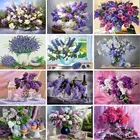 GATYZTORY 60x75 см картина по номерам для взрослых, бледно-лиловый Цветы Картина по номерам на холсте выполненные домашний декор уникальный подарок