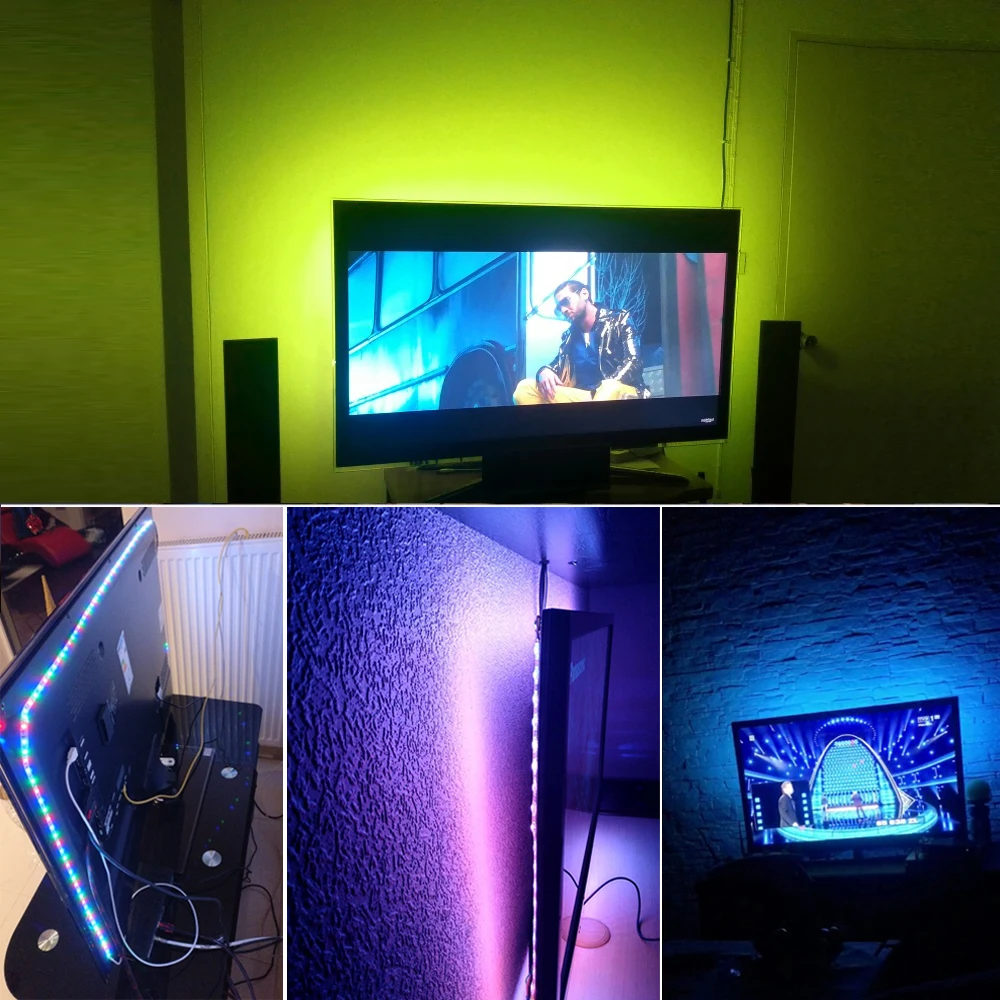 

1M 2M TV Background Strip Light USB LED Decoracion Lights 5V RGB 2835 Fairy Lighting