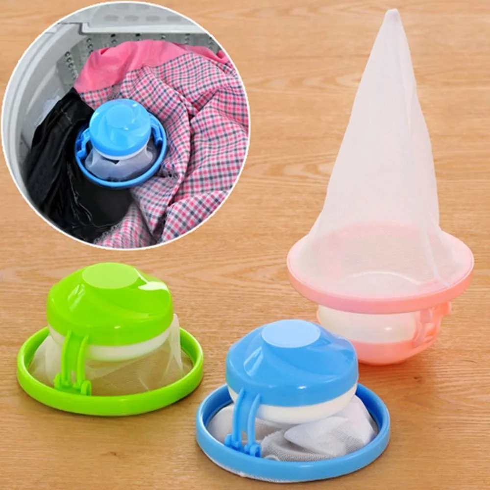 

Laundry Products Household Merchandises Home Floating Lint Hair Catcher Mesh Pouch Washing Machine Laundry Filter Bag