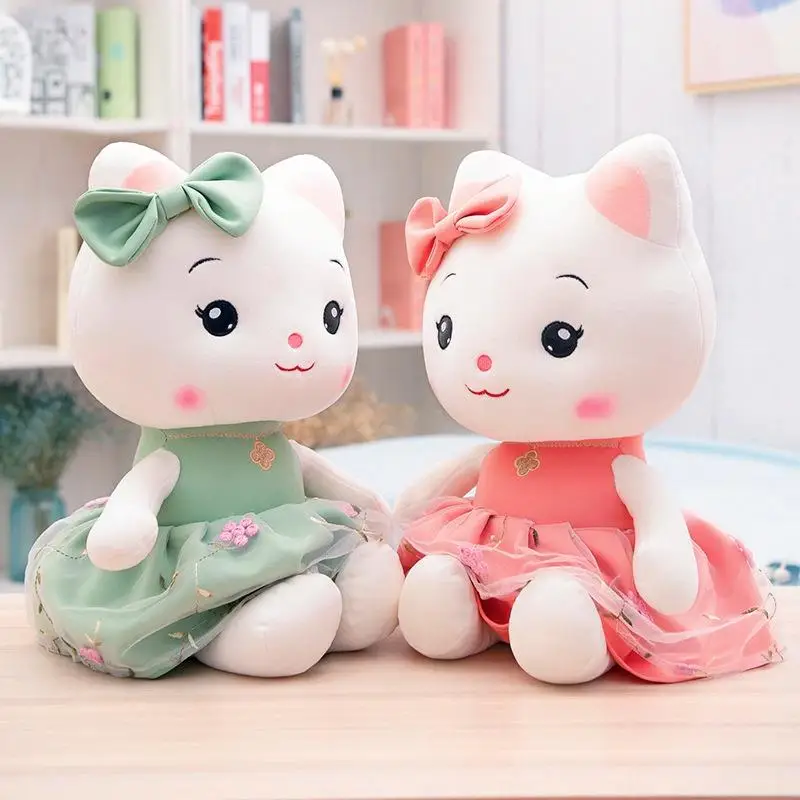 

Fashion Shopping Stuffed Animals & Plush Cartoon Cat Stuffed Animals Plush Toys Kawaii Soft Doll Dress Up Kids Doll Girls Gift