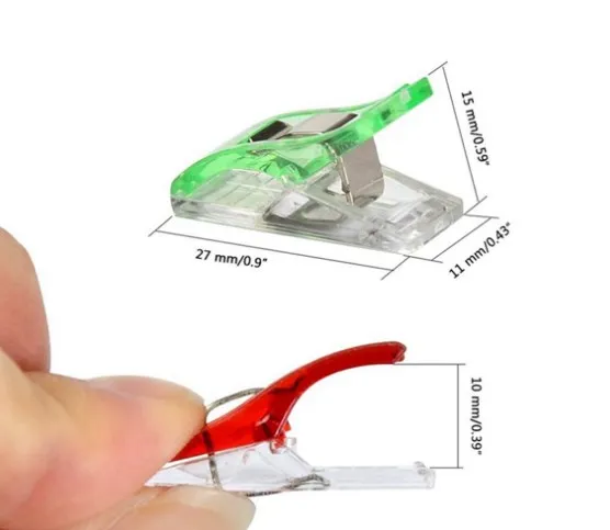 

10pcs Sewing Clips Multicolor Plastic Clips Fabric Clamps Patchwork Craft Clips Clothing Clips Holder Quilting Clip