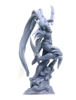 100mm 10cm resin model kits female warrior figure sculpture unpainted no color rw 293