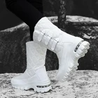 Женские зимние ботинки 2020, зимние ботинки, высокие плюшевые теплые ботинки, женская обувь размером от 35 до 42, легкая в ношении Белая обувь на молнии для девушек, женские популярные ботинки
