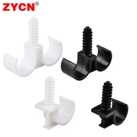 20pcs 2025mm single double pipe clamp fixed wall buckle water cable fixation plastic saddle clip integrated molding bracket