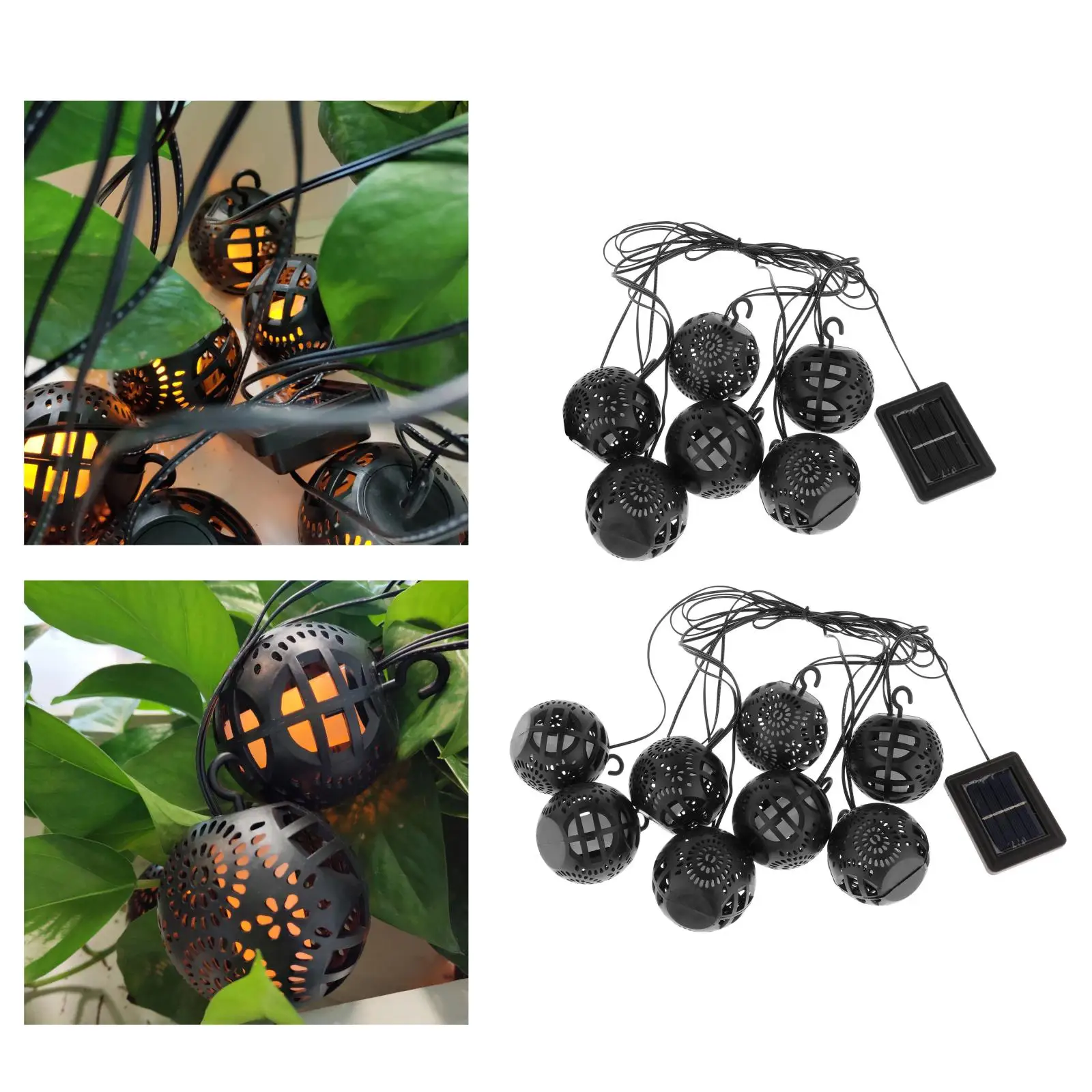 

LED Solar String Ball Lights Garden Path Yard Hanging Decor Fairy Light