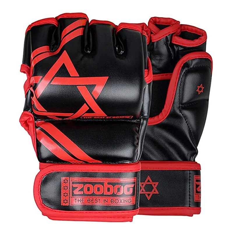 

Боксерские перчатки на полпальца, Боксерские перчатки для боевых искусств, кикбоксинга, карате, Муай Тай, тренировочные перчатки для мужчин