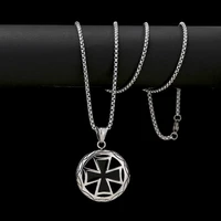 brave mens iron cross necklace high quality stainless steel boy pendant chain fashion for cool new idea design prussian medal