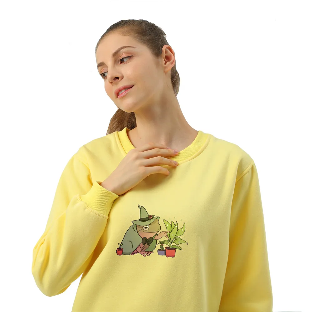 

Забавные толстовки с длинным рукавом для девочек, Свитшот оверсайз, пуловер, Женский Повседневный Свободный свитшот с круглым вырезом, зимн...