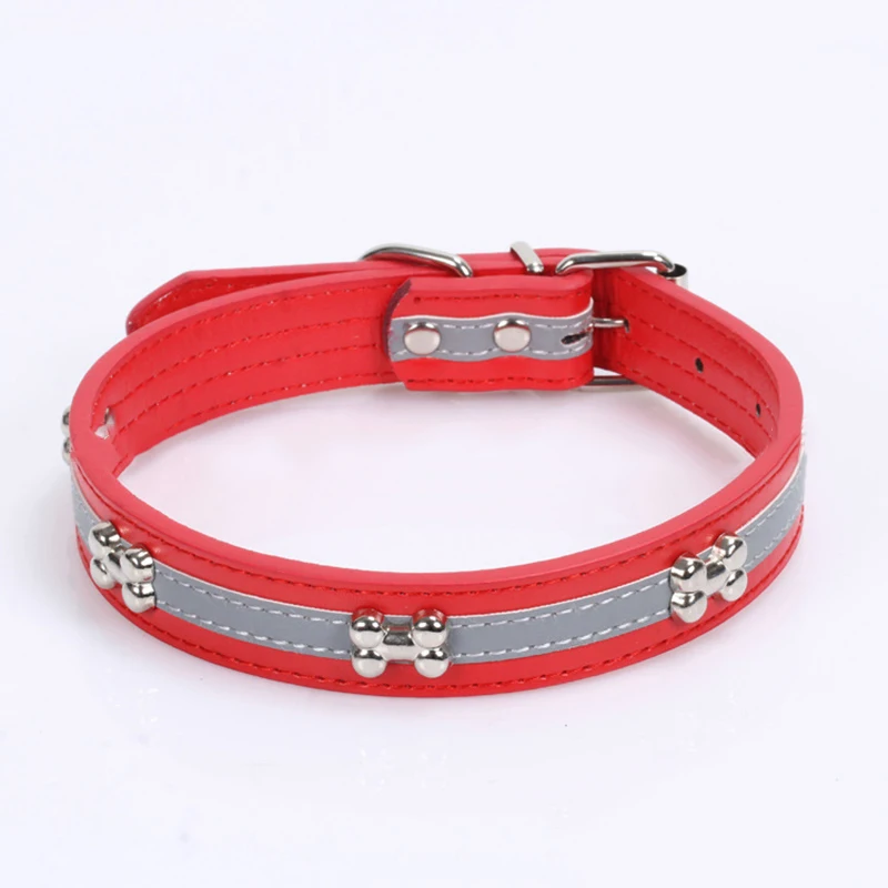1 шт. Регулируемый прочный ошейник из искусственной кожи для собак щенков
