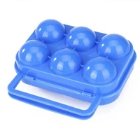 6 grid portable kitchen convenient container egg storage boxes container hiking outdoor camping carrier for egg case box home