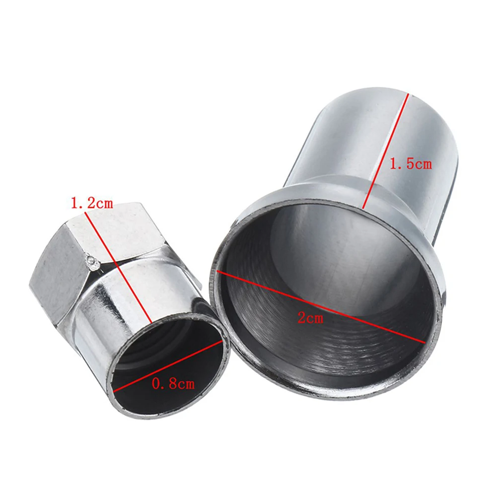 

12PCS Chrome Valve Caps Aluminum Tire Valve Caps Car Wheel Tires Valves Motorcycle Bicycle Tire Valves Stems Tyre Valve Dust Cap