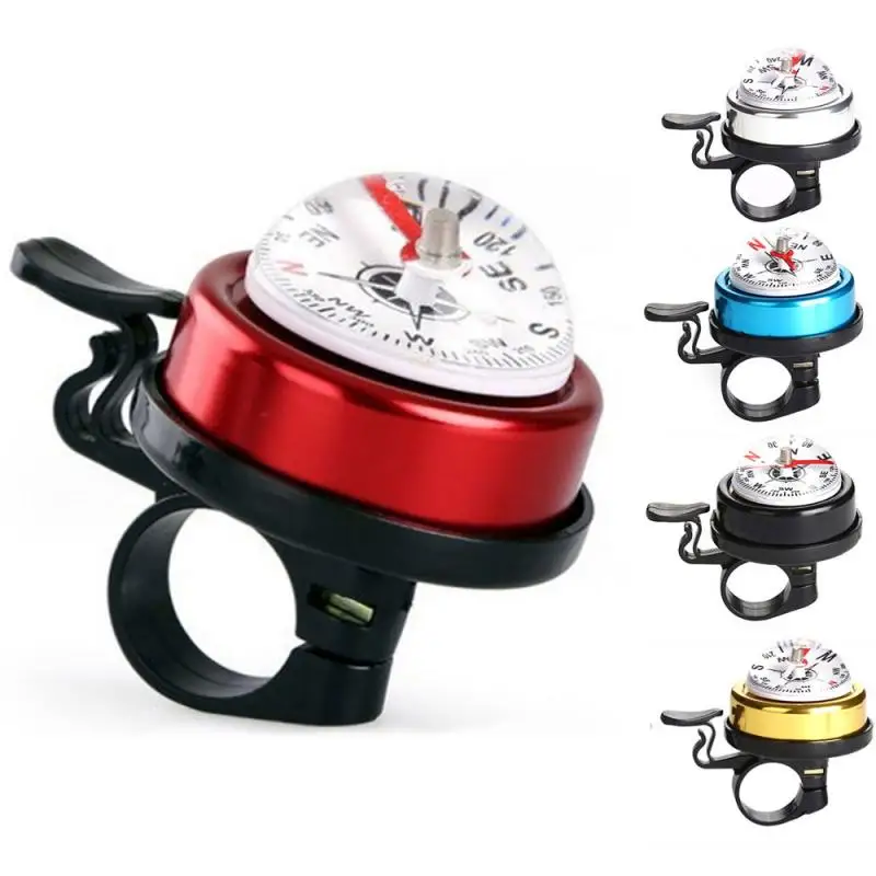 

Untain Bike Car Bell Aluminum Alloy Bike Bells With Compass Clear Sound Ring Mountain Road Bike Horn Equipment Accessories