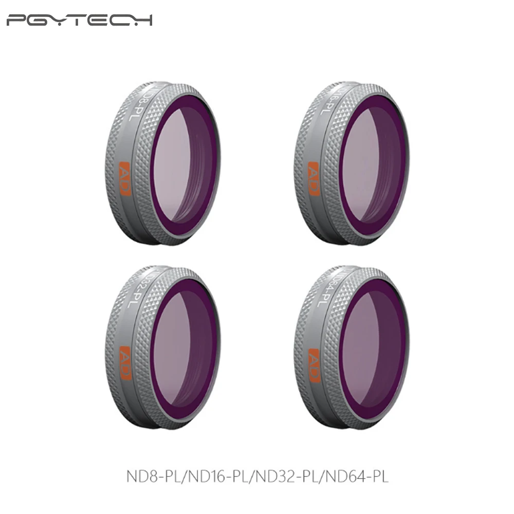 4Pcs/set PGYTECH Filter Camera Lens Filters kit ND8 16 32 64 ND-PL set for DJI Mavic 2 Zoom drone | Электроника