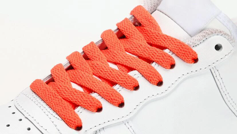 100 Pcs Shoelace Single-Layer Flat Color Shoelace 0.8CM Width Canvas Black White Color Lace Tennis Shoes Sneakers Shoelace