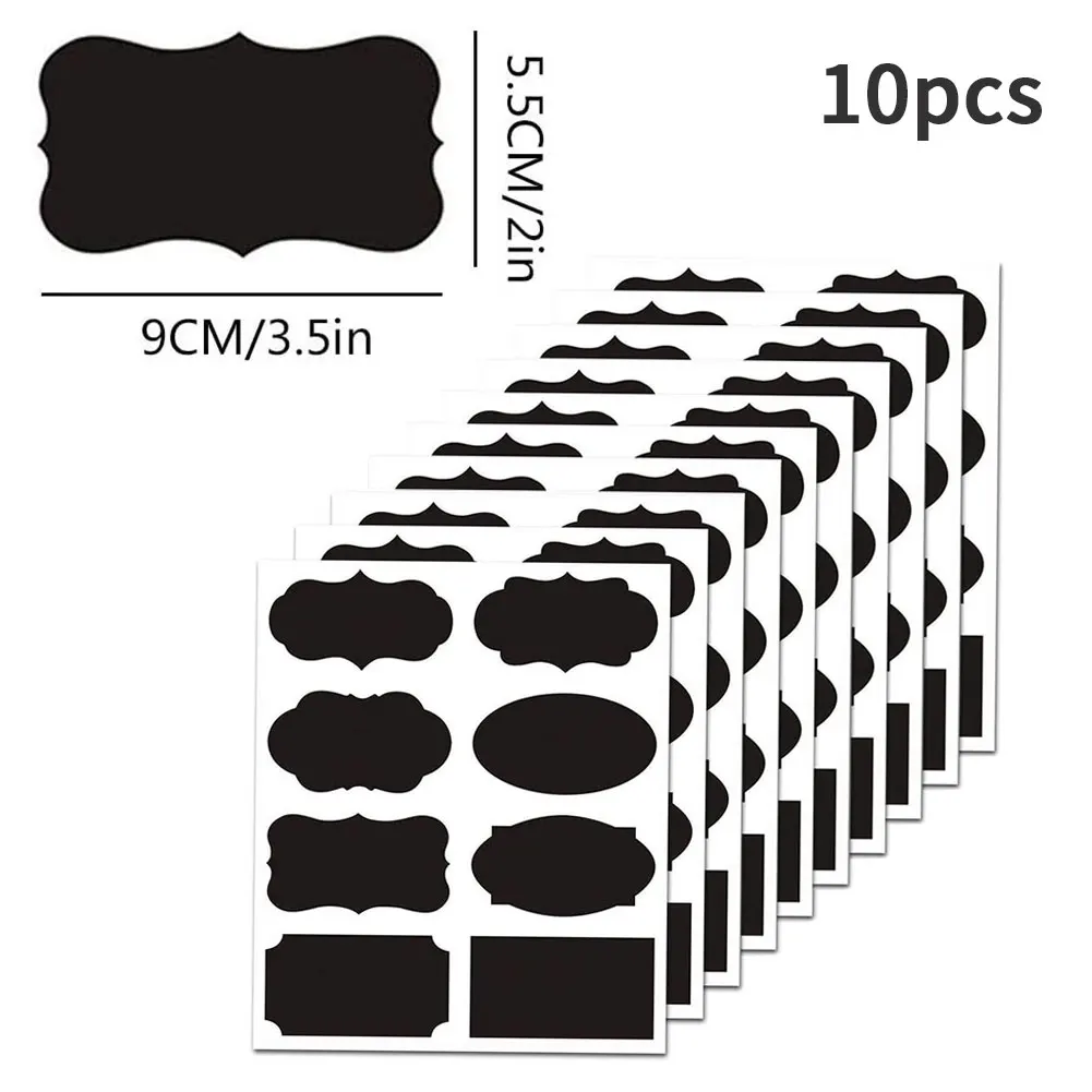 

80pcs Reusable Jar Stickers Kitchen Label Stickers Blackboard Spice Labels Storage Organizer Bottles Label Chalkboard Tag Marker