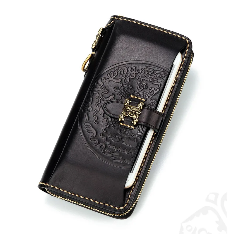 Брендовый высококачественный мужской и женский кошелек ручной работы с