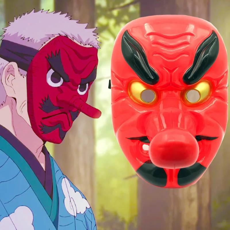 Demon Slayer Kimetsu No Yaiba Urokodaki Sakonji костюм топ + штаны Косплей Костюм Униформа маска Тэнгу