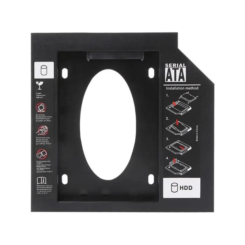 2-й пластиковый HDD Caddy 9,5 мм SATA 3,0 2," SSD чехол отсек для привода для DVD жесткого диска Драйвер CD-ROM чехол-адаптер