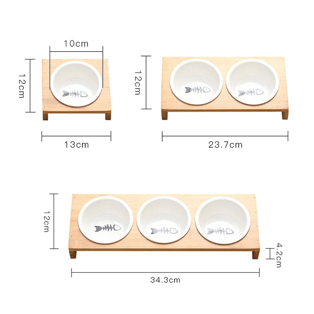 Fashion Cat Dog Feeders Bowls Bamboo Tableware Ceramic Pet Food Water Bowl High Grade Anti Skid Supplies | Дом и сад