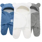 Конверт для новорожденных, зимний, из Искусственного Кашемировый чехол материала, Пеленальное Одеяло, милые спальные мешки, детское постельное белье