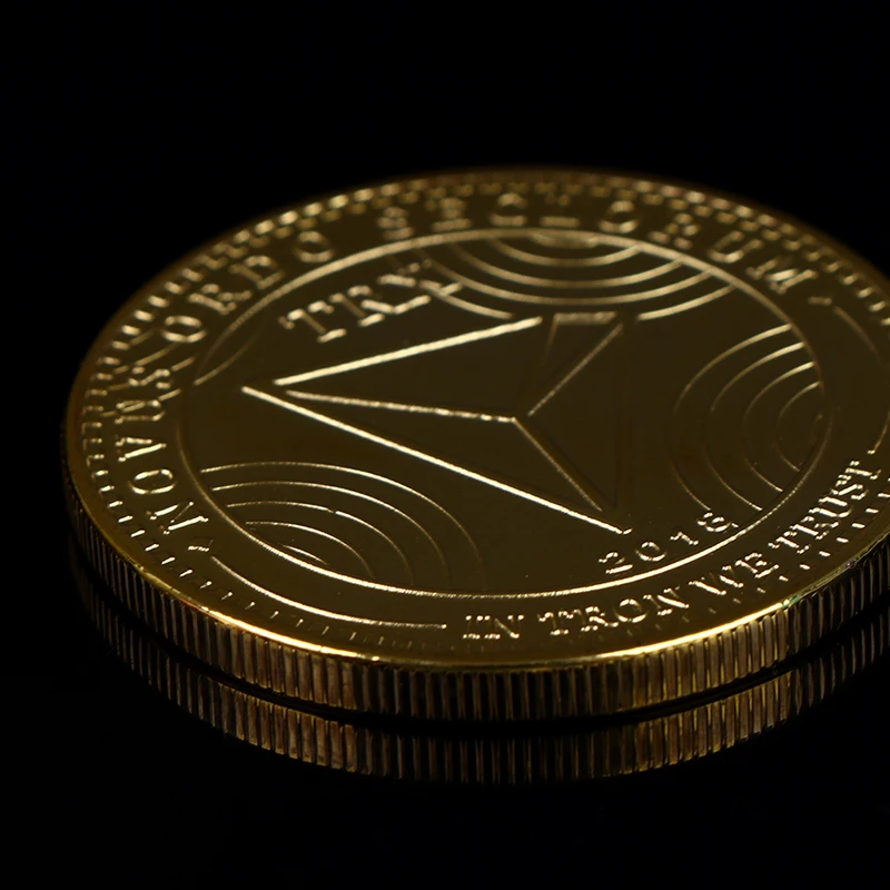 Новые виртуальные памятные металлические монеты TRX без денежной единицы, подарок Биткойн с доставкой на дропшиппинг.