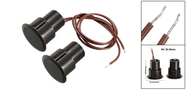 NC Brown 1pcs Uxcell 1-5 шт. RC-36 NC без утопленного проводного охранного окна двери контактный датчик сигнализации магнитное Тростниковое коммутационное оборудование - Цвет: NC Brown 1pcs