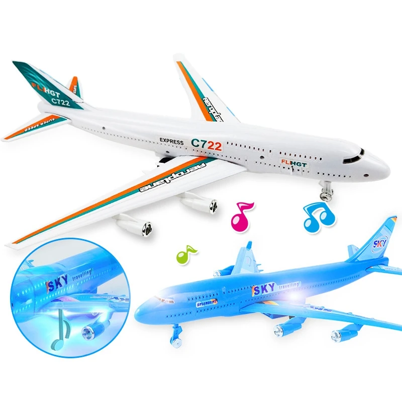 Детский экшн самолет большой модели самолета с привлекательным светом и